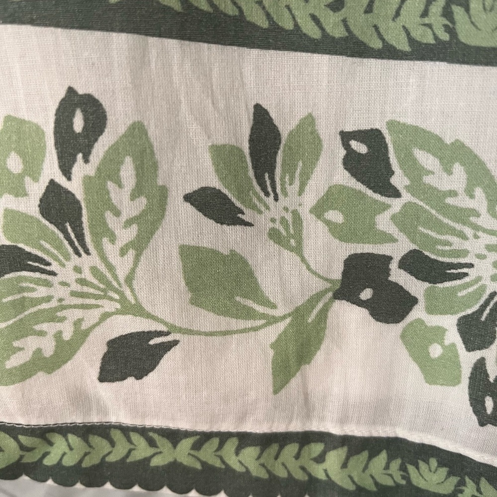 Haute Hippie White Green Floral Pants wide Leg high waist pants sz Large 12 14 - Picture 8 of 11